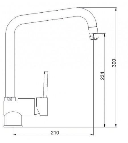 Monomando Fregadero Vertical Korsa