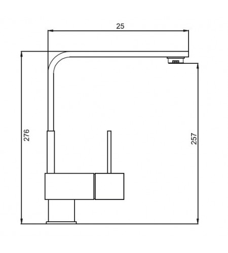 Monomando Fregadero Vertical Kubic