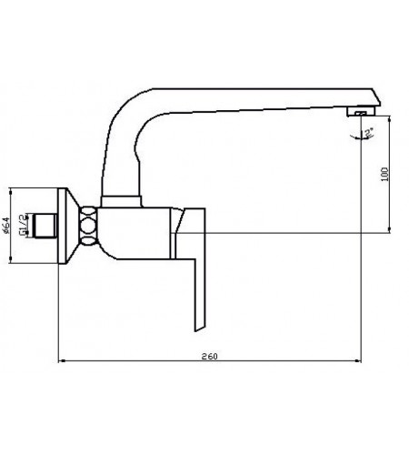 Monomando De Fregadero Pared Arvet