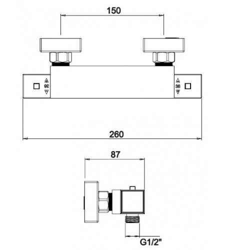 Termostática de Ducha Skara con equipo