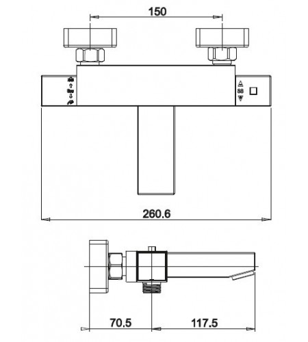 Termostática De Baño Skara Con Equipo