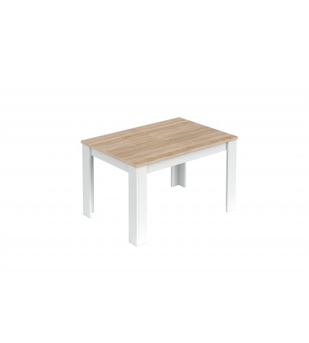 Mesa de comedor extensible Roble Canadian / Blanco Artik