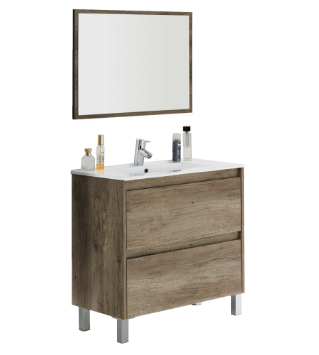 Mueble lavabo 80 cm + espejo