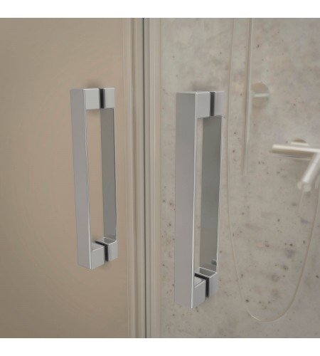 Mampara de Ducha Frontal 2 Fijos + 2 Correderas