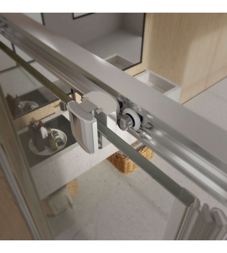 Mampara de Ducha Frontal 2 Fijos + 2 Correderas