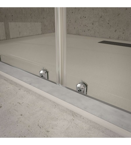 Mampara de Ducha Frontal 2 Fijos + 2 Correderas