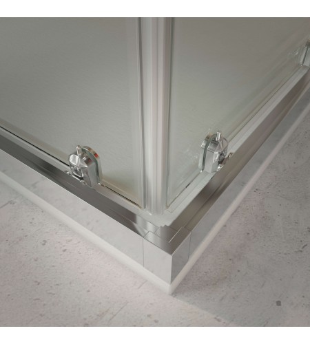 Mampara de Ducha Esquinera con Apertura en Vértice 100 cm