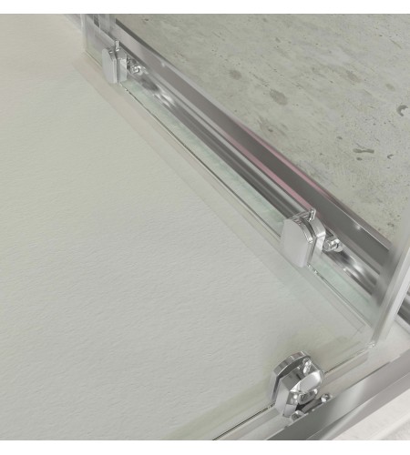 Mampara de Ducha Esquinera con Apertura en Vértice 100 cm