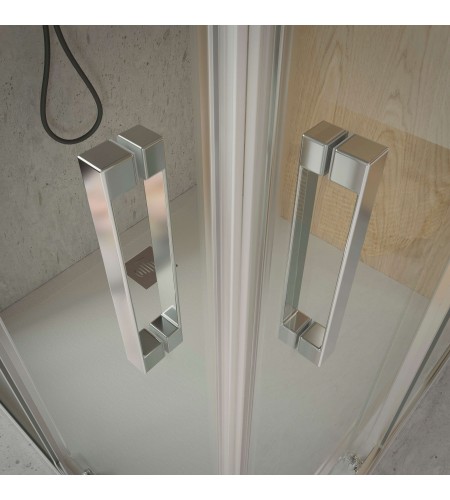 Mampara de Ducha Esquinera con Apertura en Vértice 100 cm