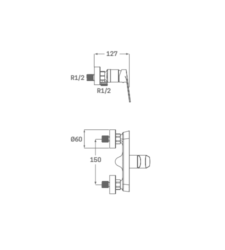 Monomando de ducha Fine Blanco